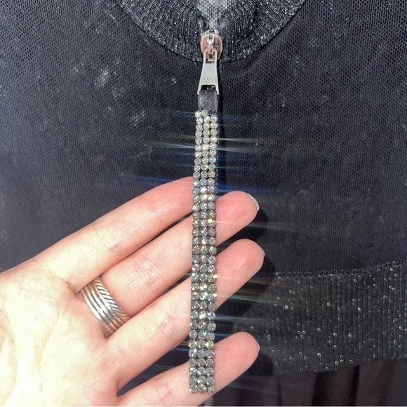 Dolce & Gabbana Black Sparkly Sheer Satin Skirt Mini Dress - Picture 12 of 16